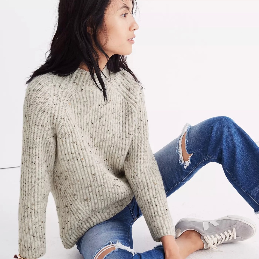 Madewell Donegal Northfield Mockneck Sweater size xs